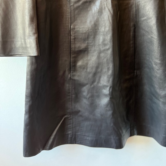 Blacky Dress Berlin Leather V-Neck Long Sleeve Dress 12 GB/10US - Picture 5 of 10